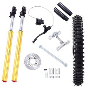 앞바퀴 완성 키트 오프로드 모터사이클 19인치 어셈블리 CR85R 100 트리 KX100 포크 디스크 TTR125 모터사이클용 쇼크 트리플 프론트 19 70 타이어 브레이크 허브