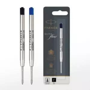 [문구/오피스] 리필 볼펜심 고급펜 부드러운 큉크플로우 잘써지는 파카 흑/청 호환 M/F심