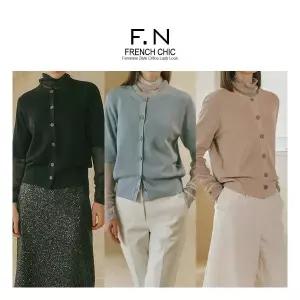 [에프엔] F.N 라운드 반팔 가디건 G251