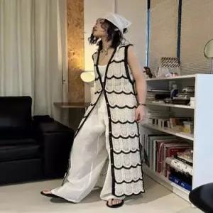 엘럽 봄 여자 롱 니트 카디건 프렌치 보헤미안 코바늘 바캉스 톱 박템1