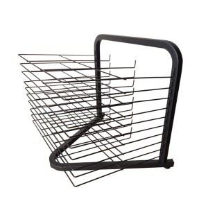 페인팅 랙 프린트 교실 공예를 위한 메탈 스틸 와이어 건조 10 선반 데스크톱 A3 종이 보관 아트 디스플레이 랙, 스튜디오 및 가정용, 18.9 14.6 16.5인치,