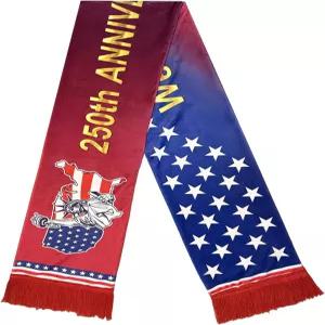 테라메이슨 미국 250주년 기념 스카프 양면 니트 1776-2026 독립기념일 기념품