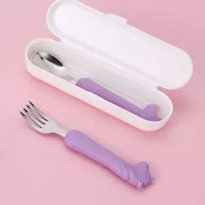 미비포유 실리콘 돌아기 스푼 포크 케이스 세트 OHw2+1MdI
