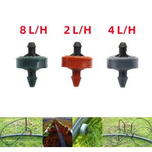 압력 보상 드리퍼 2L 4L 8L 호스 이미터 과수원 농업 드립 7MM 정원 20 잔디 관개 인터페이스