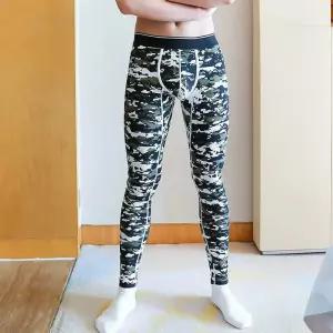 남자 슬렉스 남성 정장 면 바지 남성용 코튼 롱 존스 속옷 탄성 스타킹 래시가드 보온 따뜻한 팬티 수면 바