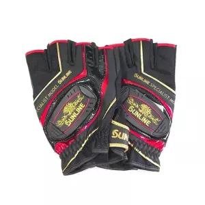 낚시장갑 선라인 미끄럼 방지 가죽 낚시 장갑 플라이 통기성 반 손가락 스포츠 캠핑 사이클링