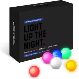 센터 코스트 컬렉션 프리미엄 LED 나이트 골프공 - 6종 세트 야간 플레이 강화를 위한 초광택 이브닝