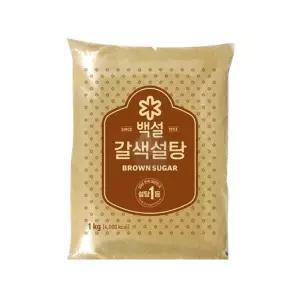 백설 갈색설탕 1KG X 16개 업소용설탕 마카롱만들기 식재료 설탕대용량 황갈색