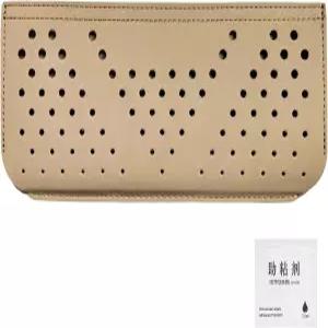 카시트 사이드 포켓 정리함 접착 테이프가 있는 오토 센터 콘솔 수납 도어 윈도우용 다기능 가죽 트레이