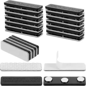 다메호 30쌍 마그네틱 커튼 클로저 자석 암막 포함 창문 블라인드 액세서리 이름 태그 배지 홀더용