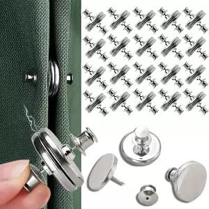 20쌍의 마그네틱 커튼 클립 양면 흡입 자석 잠금 장치 빛 누출 방지 홈 침실 사무실 드레이퍼슬리버를 위해