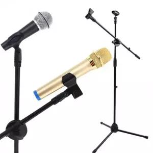 트윈 마이크 거치대 콘덴서 스탠드 스탠딩 받침대 고정 무선 유선 합창 방송용