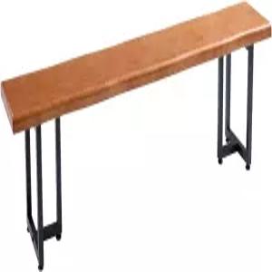 금속 삼각형 다리가 있는 내구성이 뛰어난 견고한 나무 상판 벤치 가정 사무실 레스토랑 및 파티오를 위한