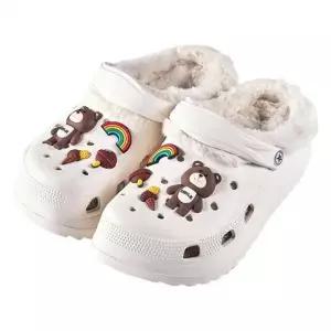 ( )방한 공용 다용도화 멀티 커플 우정 털안감 샌들 아이보리 250