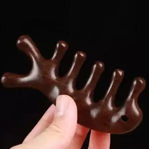 두피괄사 마사지기 지압봉 원목 빗형