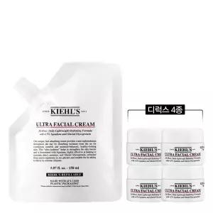 [키엘](강남점)[4S] 울트라 훼이셜 크림 리필 파우치 150ml 세트 (+디럭스 4종)