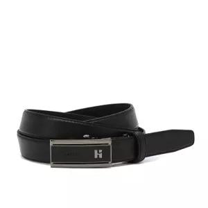 헤지스 ACC 벨트추천HJBE6E780BK남성 블랙 버클 로고장식 소가죽 자동벨트 HJBE6E780BKJN