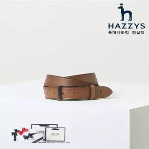 헤지스 ACC 선물포장 HJBE3E341W3브라운 로고장식 가죽 벨트 HJBE3E341JN