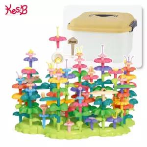 캐스비 플라워가든 137pcs 아기 블럭 유아 꽃블럭 장난감