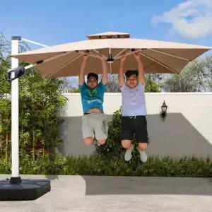 카페 파라솔 대형 하프 직사각형 감성 테라스 그늘막 야외 사각