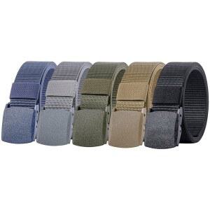 [미국배송] 진위 5팩 나일론 군용 전술 벨트 웨빙 캔버스 야외 웹 벨트 플라스틱 버클 포함