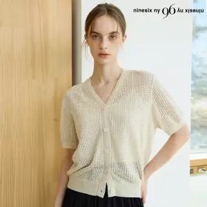 [롯데백화점]올앤선드리 데일리 시스루 반팔 니트 가디건 (NQ2CK003L0)