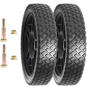 GOKTRO 잔디 깎는 기계 바퀴 8인치 푸시 키트 - 1-1/4인치 폭 허브와 1/2인치 베어링을 갖춘 범용 표준 기계, 발전기 등에 적합(2개 세트)