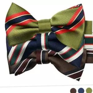 [셀러에이드]남성 보타이 스트라이프 보타이 클래식 캐주얼 넥타이 패션 남자