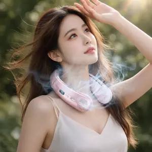  넥밴드 목걸이형 선풍기 넥풍기 목풍기 목걸이 선풍기 저소음 강풍 100단풍속 5000mAh