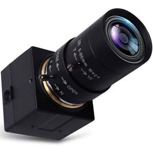 SVPRO 2MP USB 웹 카메라 - 5-50mm 10X 광학 줌 렌즈, CS 마운트, 1080P HD CMOS, 100fps / 60fps, UVC 미니 캠 OTG, 드라이브 프리 PC 웹캠