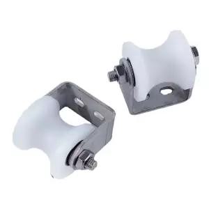 60 원형 튜브 304 풀리 베어링 롤러 나일론 U 자형 트랙 휠 폴리 프로필렌 PP 소재 고정 케이블 서스펜션