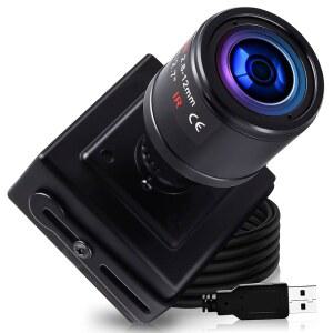 컴퓨터용 ELP USB 카메라 2.8-12mm Varifocal Lens HD 1080P 웹캠 수동 줌 카메라(Windows Linux Mac Raspberry Pi용)