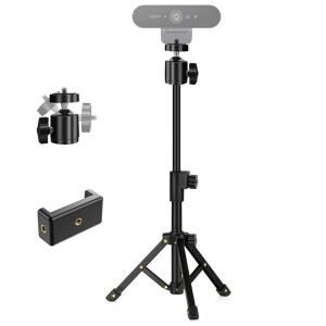 웹캠 삼각대 스탠드, C922 C930e C920S C920C615 C960 C920x BRIO 4K, NexiGo N60, 라이트 라이트, GoPro, DSLR, 프로젝터 등을 위한 확장형 스탠드
