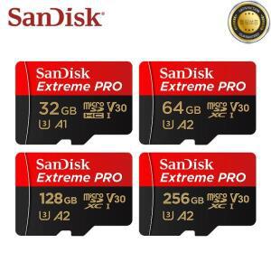 고속 SanDisk Microsd 메모리 카드 U3 C10 A2 V30 4K Extreme Pro 마이크로 SD 최대 200Mbs 전화 카메라용