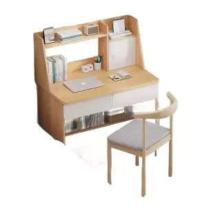 좁은 고등학생책상 나무 게이밍 테이블 스터디 자취생 상품 60cm오크(서랍2