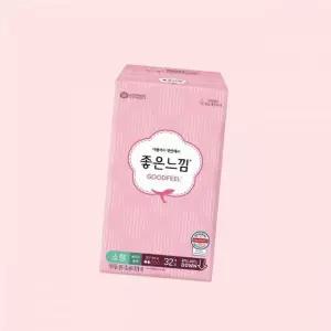 좋은느낌 생리대 오리지널 울트라슬림 소형 32매 X 2EA 에어핏쿠션(20) 울날소32 4615896