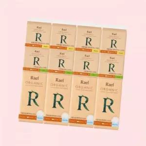 Rael 12팩 라엘 유기농 순면커버 라이너 (일반 롱 슈퍼롱 초슬림) 4605146