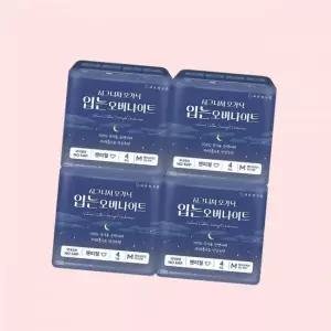 내츄럴코튼 면 시그니처 오가닉 유기농 순면커버 입는 오버나이트 팬티 속옷 언더웨어형 생리대 중형 4팩 M