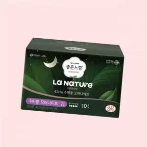좋은느낌 42cm 라네이처 유기농 생리대 맥시슬림 수퍼롱 오버나이트 10매 X 1EA 4605408