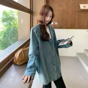 무천도사 여자 여성용 데님 자켓 코트 KKE1