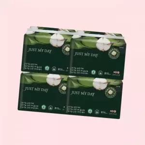 저스트마이데이 순면흡수체 오버나이트 4팩 유기농생리대 SAP 프리 4605167