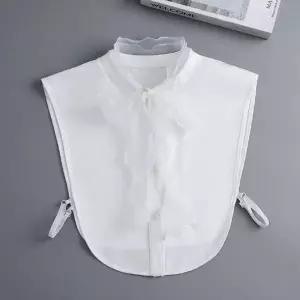 쉬폰 레이어드 넥카라 리본 스트랩 페이크 이너 블라우스 러플