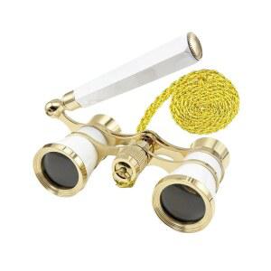 조절 가능한 손잡이와 체인이 있는 여성용 콘서 오페라 안경 3X25 음악 AETHRIX