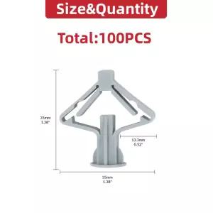 셀프 드릴링 건식 벽체 앵커 키트 나일론 플라스틱 확장 석고 보드 커튼 벽 장착에 이상적 100 개