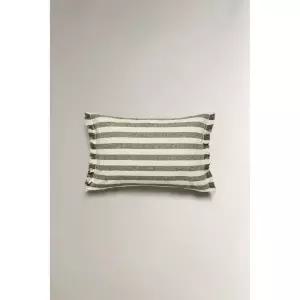 ZARA 자라 스트라이프 쿠션 커버 - 그린 123225