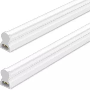 하이콜리티 2팩 LED 샵 라이트 4FT T5 통합 싱글 픽스처 22W 2200lm 6500K 초밝은 흰색 연결 가능한