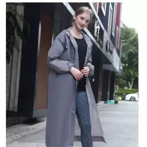 고급 일회용우비 판초우의 EVA 레인코트 남성여성회색 우비 장마비옷 우의