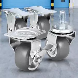 경량소형1.5 회색 4개/바퀴 케스터 우레탄 무소음