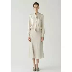 발렌시아 밑단 시보리 타이 블라우스 261GB36