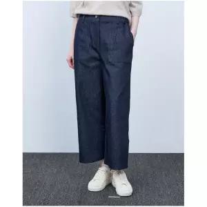 보니스팍스 뒷밴딩 와이드 데님 팬츠-B1F11DSL0101187542